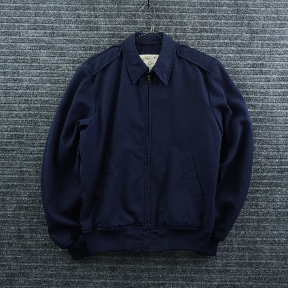 Blauer Lightweight Jacket Mens 40L Navy Blue USAF Certified Military Epaulets